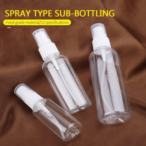 Portable Travel Spray Bottle Transparent Plastic Sub-bottling Empty Containers Atomizer Refillable Bottles Skin Care Tool