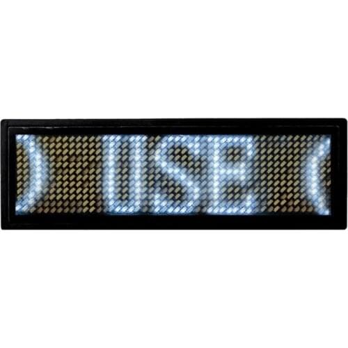 PPYY-Programmable LED Digital Scrolling Message Name Tag Id Badge(11x44 Pixels)