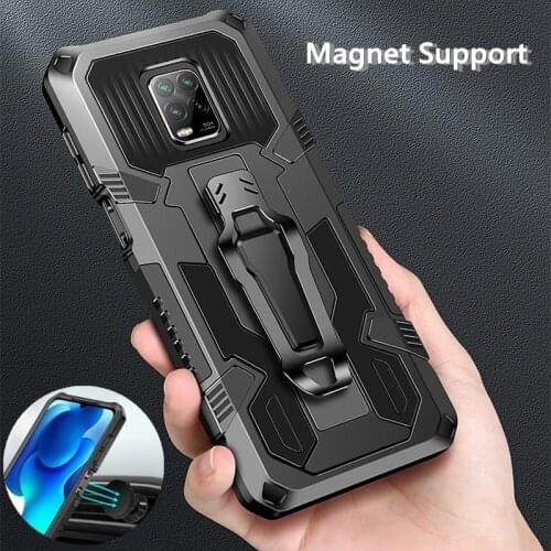 Fashion Shockproof Case For Xiaomi Mi 10T Lite Pro Note 10 Poco M3 X3 NFC M2 Armor Belt Clip Anti-knock Back Cover iPhone Case