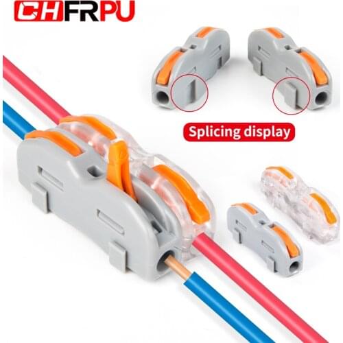 Wire Connectors 221/222/223P Splicable Wire Cable Connectors Universal Conductor Push-in Terminal Block 10/30/50pcs