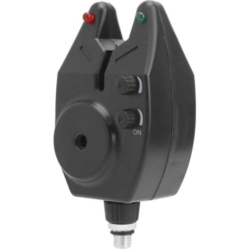 Fishing Bite Alarm LED Fishing Fish Indicator Audible Visual Alarming LED Indicator Adjustable Volume for EU Style Rod Holder