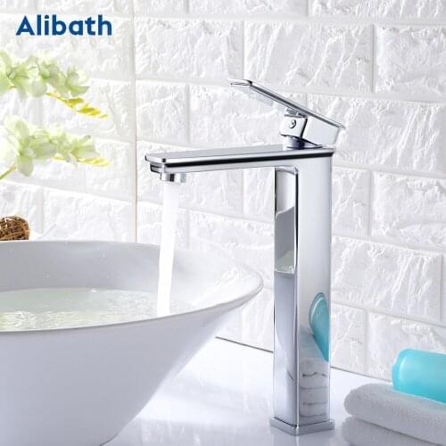 High Bathroom Basin Faucet Black/Chrome/Gold Taps Wash Hand Face Single Lever Mixer Washbasin Faucets with Hose