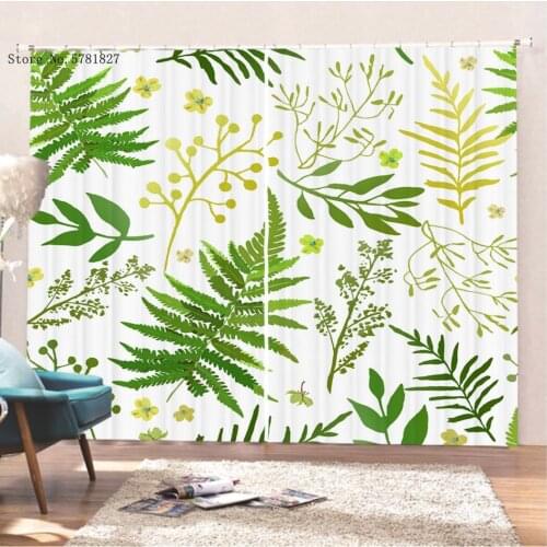 Plants Flowers Window Curtains 3D Print Animal Strawberry Window Treatments For Living Room Window Drapes For Bedroom Curtain