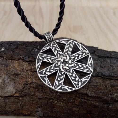 1pcs dropshipping kolovrat slavic pendant amulet necklace jewelry for men SanLan