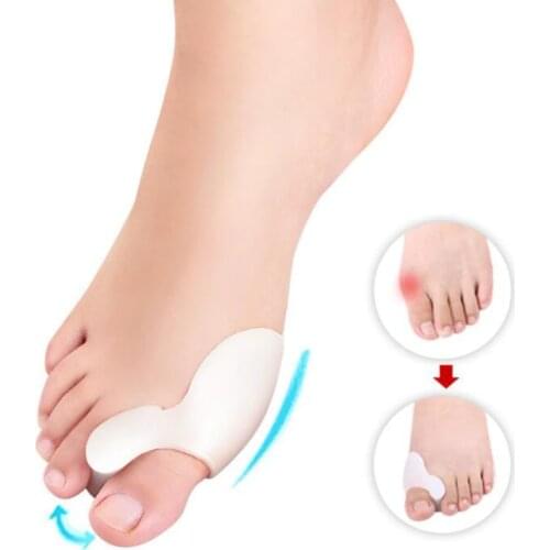 2Pcs/1Pair Silicone Toes Separator Bunion Bone Ectropion Adjuster Toes Outer Appliance Foot Care Tools Hallux Valgus Corrector