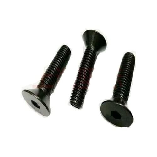 2pcs M14 M16 Allen countersunk screws hex socket flat head screw left teeth bolts mechanical bolt black color 30mm-40mm length