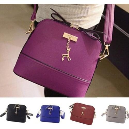 2019 Casual Crossbody Bags Women Hot Handbags Female Leather Fashion Small Shell Bag With Deer Toy Women Shoulder Bag Lady Tote