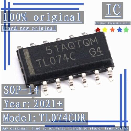 2021+100% Brand new original 10PCS-50PCS TL074CDR TL074C SOP-14 Operational amplifier single channel