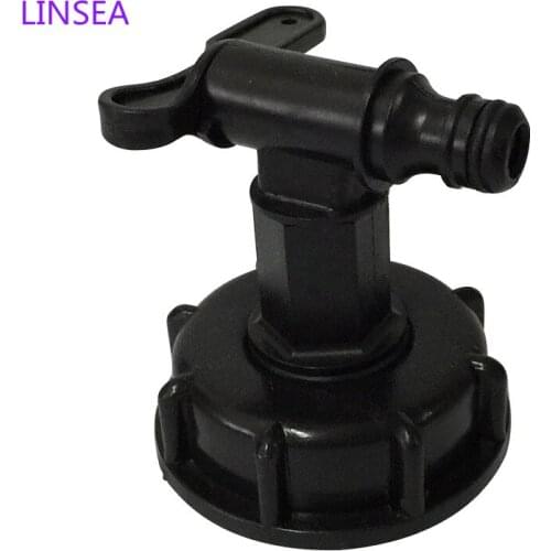 1/2 inch S60x6 Thread Plastic IBC Tank Tap 15mm Adapter Garden hose Connection With Switch Valve Water tank fittings