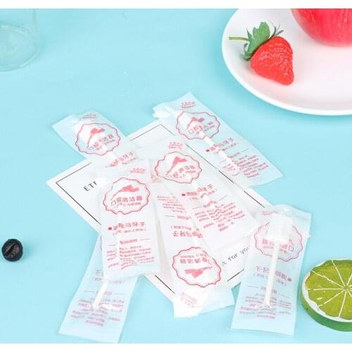 30Pcs Baby Kid Tongue Cleaner Disposable Gauze Toothbrush Paper Oral Rod Stick New