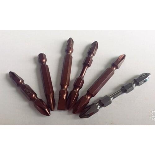 5pcs S2 Alloy Steel electric drill screwdriver head Double head electric screwdriver with magnetic PH2*50mm PH2*65mm