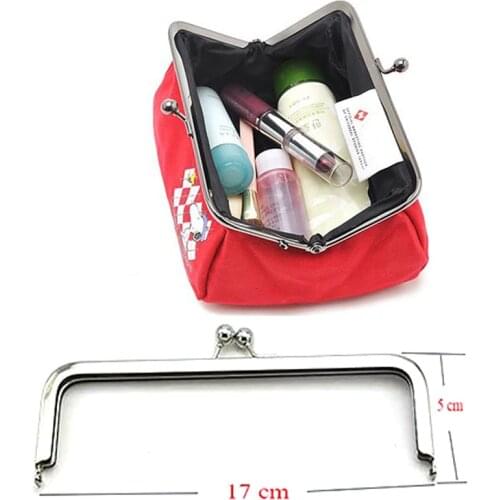 6 3/4 Inch Nickel Purse Frame without Loops