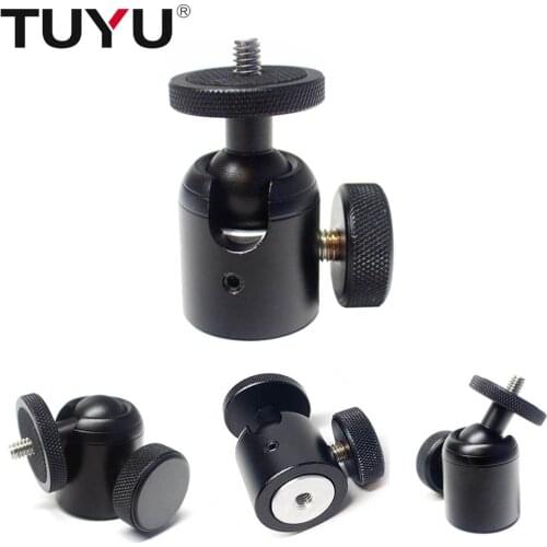 360 Degree Swivel Rotating 1/4" Aluminium Tripod Adapter Mount for GoPro Insta360 Xiaomi Yi 4K Sjcam Canon Nikon Sony Accessory