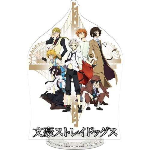Anime Bungou Stray Dogs PVC Toy Acrylic Stand Model Doll Osamu Dazai Nakajima Atsushi Action Figure Toy 21cm Tall