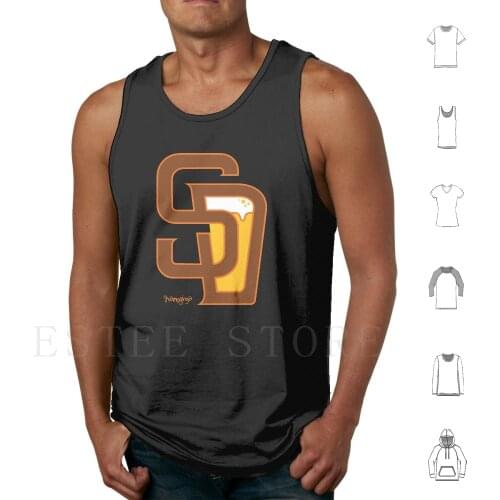 San Diego Baseball & Beer Tank Tops Vest Namuginga Padres Beer Beer Ale Baseball Major League Opening Day Home Run Petco