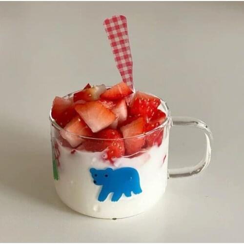 Чехол на банку пива Childrens Milk Cup Juice Bear Breakfast Dubbelwandige Glazen Koffie Beker To Go Becher Mit Strohhalm