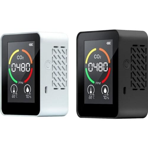 Indoor Outdoor Digital Temperature Humidity Sensor Tester CO2 Meter for Home Office Greenhouse Air Quality Monitor LX0D