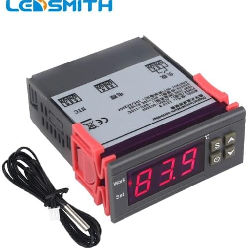 AC 90-250V 10A Digital Temperature Controller Regulator Thermoregulator thermostat For Incubator -50~110 Heating Cooling Control