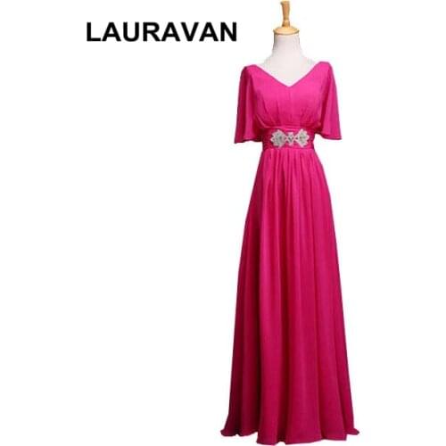Real picture robe de soiree long fuchsia red womens formal plus size gown bridal party dress bridesmaid dresses women gowns
