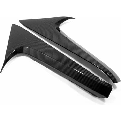 For Toyota RAV4 RAV 4 2019 2020 ABS Carbon Fiber Exterior Rear Tail Window Spoiler Triangle Molding Cover Kit Trim Car Accessory