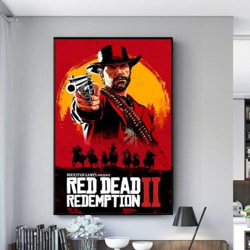 HD Print Red Dead Redemption 2 Movie Posters Print on canvas Wall Art Hanging Pictures Modern Movie Art for Home Decoration