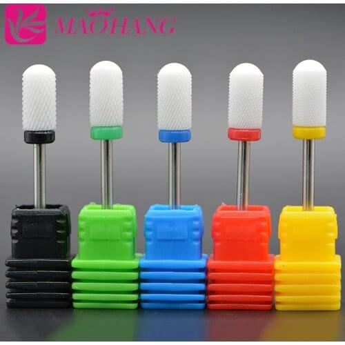 MAOHANG Nail Art Tools Ceramic Drill Bit Mill Cutter File For Electric Manicure Machine Accessories