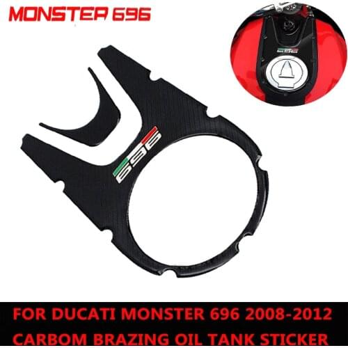 For Ducati MONSTER 696 Compatible with 3D Motorcycle Fuel Tank Gasket To Protect The Carbon Fiber Appearance Fuel Tank Cap