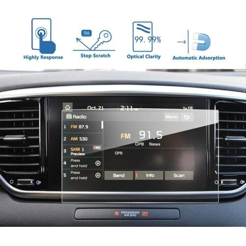 LFOTPP For Sportage QLE 2019 2020 Car Navigation Display Tempered Glass Screen Protector Film Auto Interior Protective Sticker