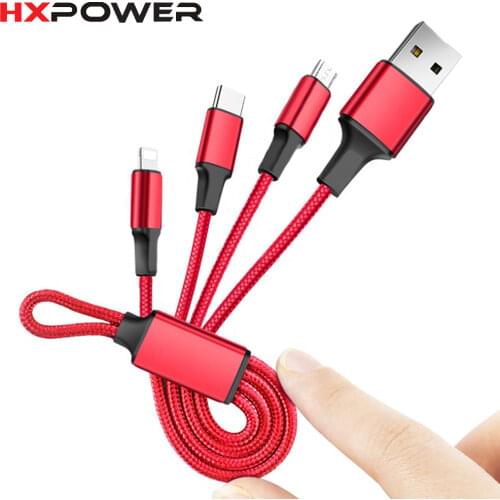 Multi 3 In 1 Micro USB TypeC Charging Cable Keychain Data Sync Line for iPhone 11 12 Samsung Xiaomi Micro Mobile Phone Wire