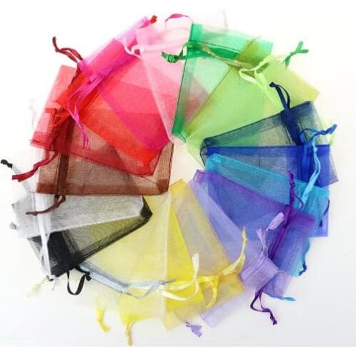 New 7x9cm Wedding Decorations Baby Shower Organza Bags Jewelry Gifts Party Favor Candy Birthday Supplies Packaging Goodie