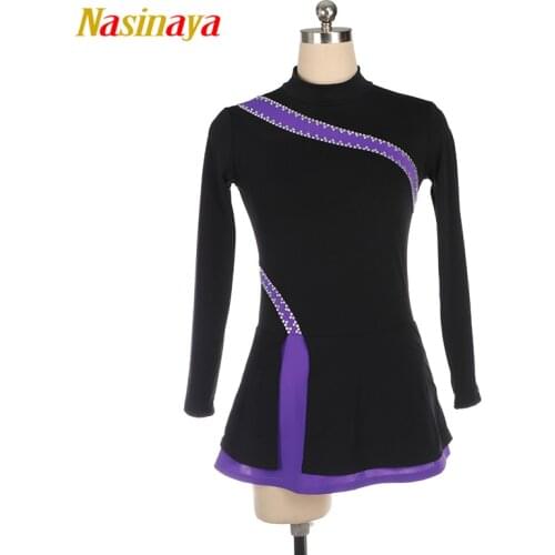 Nasinaya Figure Skating Dress Customized Competition Ice Skating Skirt for Girl Women Kids Patinaje Gymnastics Performance Warm