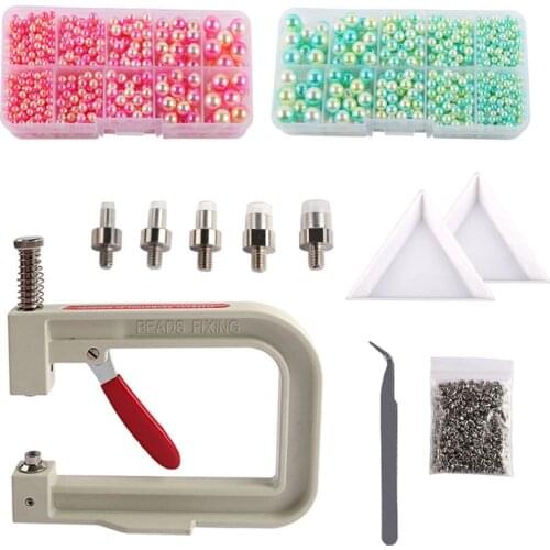 DIY Crafts Supplies Riveter of Pearl Setting Machine Beads for Decoration Clothes Bead Fixed Tool Accessories Kit Craft