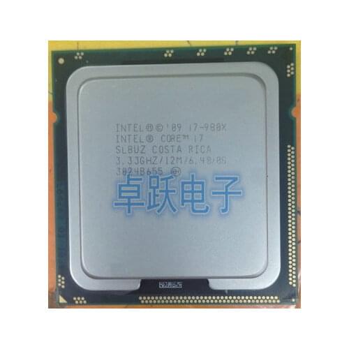 Intel i7-980X i7 980X 3.33GHz 12MB 6 cores Socket 1366 6.4 GT/s)Six Core Desktop CPU free shipping