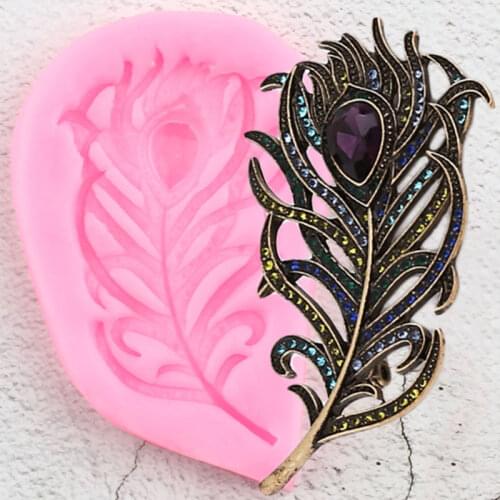 Birds Feathers Silicone Mold Fondant Cake Decorating Tools Cupcake Topper Jewelry Resin Clay Mold Candy Chocolate Gumpaste Mould