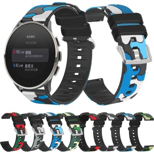Watch Band For Suunto 9 Peak Silicone Strap For Suunto9 Peak Replacement Sport Wristband Breathable Bracelet Camouflage Belt