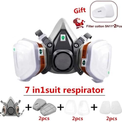 K6200 Face Gas Mask Protection Toxic Steam Filter Spray Paint Decoration Chemical Dust Mask Respirator Half Mask Fit for Filters