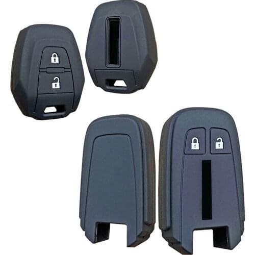 Rubber Silica gel Car Products Key FOB Protective Skin Set Cover Case For Isuzu New D-max Mu-x DMax Mux Truck Remote Accessories