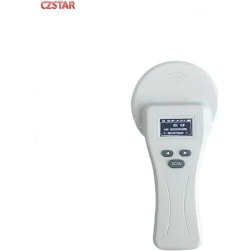 ISO11784/5 FDX-B animal id bluetooth handheld rfid reader 134.2khz 125khz microchip pet scanner reader animal ear rfid reader