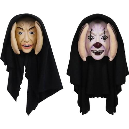 Scary Halloween Hanging Decoration Peeping Clown for Halloween Decoration Indoor Window Hanging Masque Party Decoration