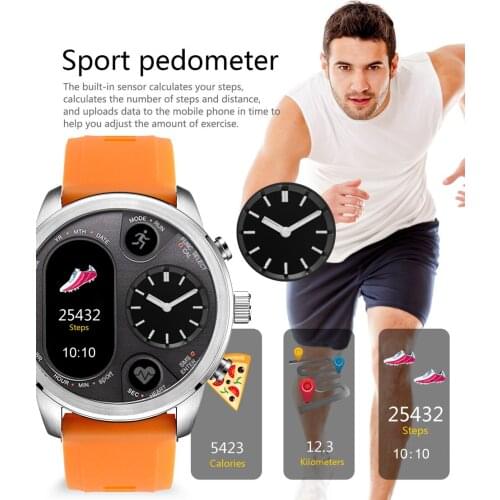 T3 double display smartwatch for men IP68 waterproof fitness bracelet 15 days standby business smartwatch for IOS and Android