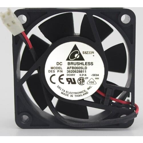 Brand new original 6cm6 cm 5V chassis CPU mute fan 6020 0.21A AFB0605LD