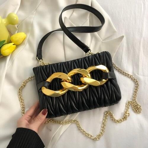 Vintage Designer Small Shoulder Crossbody Bags for Women Handbag Purses 2021 New Winter Fashion Chain Ladies Messenger Bags