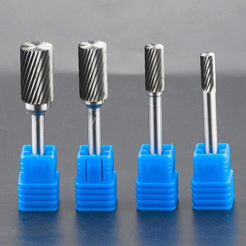 Rotary File 1pcs Boule Slot with Blade on The Top Carbide Alloy Cylindrical with end cut Milling Cutter Column Type 8-16mm