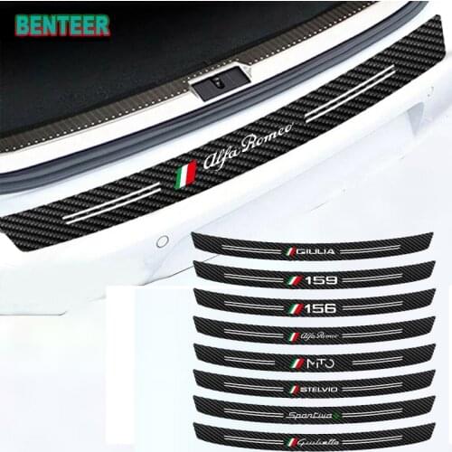Carbon fiber Car bumper Protector sticker For Alfa Romeo 159 147 Giulietta Stelvio 4C MITO 156 Giulia Sportiva Car Accessories