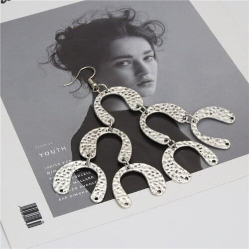 1pair U Shape Earrings Modern Geometry Arc Statement Ear Abstract Bold Boho Earrings Arch Earrings Horseshoe For Women E1982