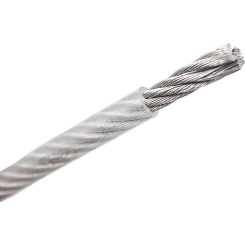 10Meter 304 Stainless Steel PVC Coated Wire Rope 1*7/ 7*7 Flexible Cable Clothesline 0.6mm Soft Cable Transparent Wire Rope