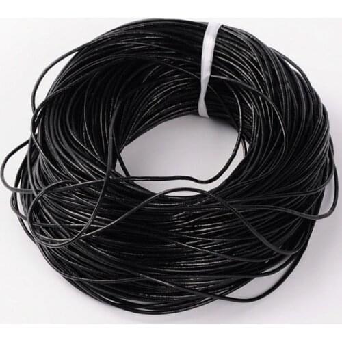 100M/lot light brown black brown 1mm 1.5mm 2mm wax Round COW Genuine Leather Cord accessories Necklace Rope String Thread g54252