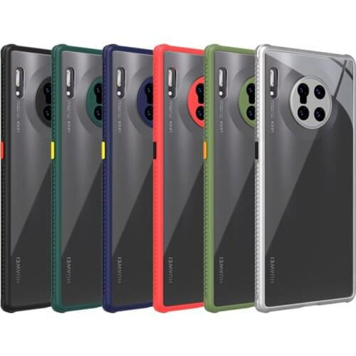 100Pcs/Lot Arylic Silicone Phone Case For Huawei Mate 30 Lite P30 Pro Honor X10 20 30S 30 Nova 5T 7 Pro 9X Soft Cover