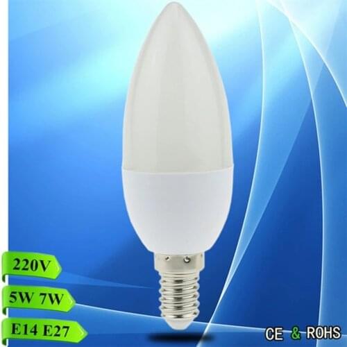 10X LED Candle Light E14 5W 7W 9W 220V Energy Saving Spotlight Cold / White Crystal Bulb Chandelier Pendant Lamp Household Light