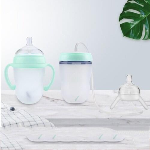 250ml Baby Feeding Bottle Children Bottle Hands-free Kids Cup Silicone Nipple NO BPA Baby Pacifier Drinking Water Milk Bottle